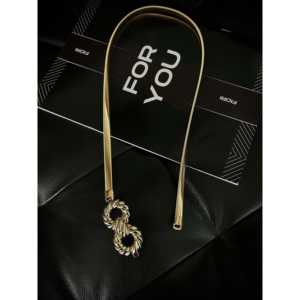 Cinturón para mujer Fiori con hebilla en espiral chapada en aleación, estilo informal para uso diario - Product Image 1