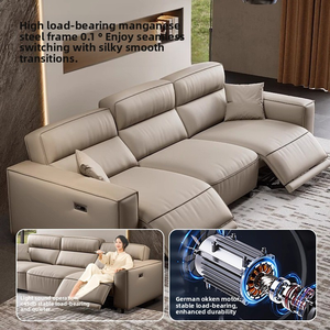 <span class=keywords><strong>Canapé</strong></span> inclinable multifonctionnel en cuir, design moderne, inclinable, pour salon, meubles intelligents électriques - Product Image 2