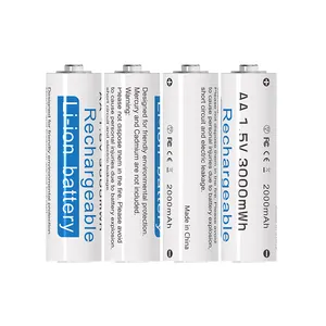 LIAN AA B506 1.5V 2000mAh磁気吸引USB充電式バッテリーリチウム電池軽量AA電池
