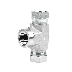 Raccord hydraulique en T fileté Gan Peng en acier au carbone haute pression 1602, coudé droit à filetage interne - Product Image 1