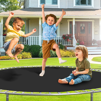 Tapis de saut rond de remplacement pour trampoline, 56 ressorts, en tissu, pour l'extérieur, sécurisé et souple, 6/8/10/12 pieds, modèle Europe