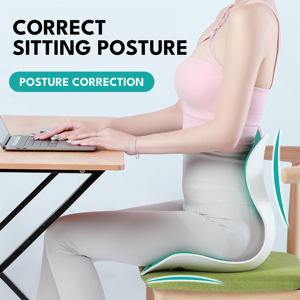 Chaise ergonomique pour une posture assise correcte, avec soutien lombaire réglable, coussin dorsal orthopédique, <span class=keywords><strong>correcteur</strong></span> de posture pour le bureau, la maison et l'usage quotidien - Product Image 3