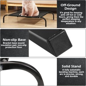 เตียงสัตว์เลี้ยงแบบยกสูง ถอดประกอบได้ พกพาสะดวก โครงเหลี่ยม แข็งแรง ผ้าเทสลินกันน้ำ ระบายอากาศได้ดี และทำความสะอาดง่าย - Product Image 2