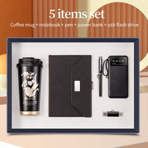 VIP personalizzabile Set regalo aziendale 5 in 1 tazza di taccuino penna Power Bank & USB Flash Drive per le imprese - Product Image 2