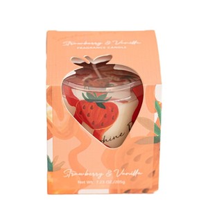 Aikun aikun เทียนหอมแบบไขว้แก้วใส่ผลไม้ทำจากถั่วเหลืองแต่งถ้วยแก้วเทียนหอม - Product Image 5