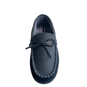 Dernier design, chaussures mocassins pour hommes en <span class=keywords><strong>daim</strong></span> de vache et cuir PU, semelle souple en TPR, style décontracté - Product Image 4