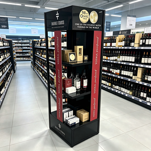 Exhibidor <span class=keywords><strong>de</strong></span> Licores LED Personalizado, Estante Metálico para Botellas <span class=keywords><strong>de</strong></span> Vino, Exhibidor <span class=keywords><strong>de</strong></span> Bebidas con Logotipo Personalizado para Venta al por Menor y Exposiciones - Product Image 4