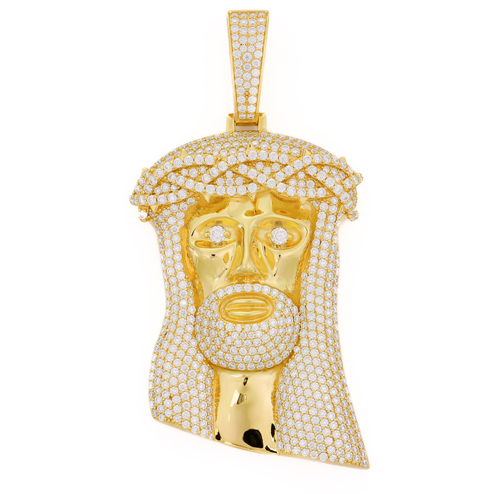 Gold Big Jesus Pendant