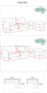 Sofá de Tela Desmontable Económico, Sofá de Tela Nórdico para Apartamentos Pequeños, Sofá Combinado para Salas de Estar Pequeñas o Casas de Alquiler - Product Image 6