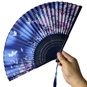 Abanicos de Mano Plegables de Bambú Personalizados de Alta Calidad con Impresión de Tela Personalizada QM - Product Image 3