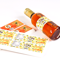 Autocollants personnalisés pour bouteilles de nourriture pour animaux de compagnie, adhésif imperméable de qualité alimentaire, matériau PET PP, usine OEM ODM