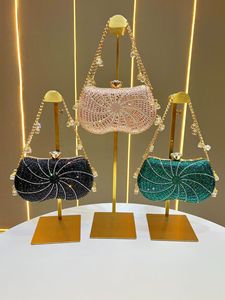 Shiny Rhinestone Evening Bag Ladies Diamond <b>Clutch</b> Handbag Luxury Crystal <b>Wedding</b> Party Handbags Elegant Lady Chain Shoulder Bag - Product Image 1