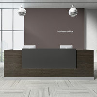 Comptoir de réception de bureau - Design simple, usage commercial, comptoir haut/bas pour l'accueil de l'entreprise