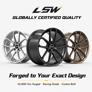 LS8003 LSW Aluminum Multi <b>Spoke</b> <b>Wheel</b> Polished One Piece Cast for Passenger Car Retrofit Upgrade - Product Image 5