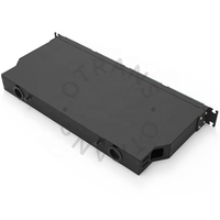 Panel Patch serat optik MPO inti 1U 96 kustom dengan tipe Hybrid fotolistrik semprotan elektrostatis untuk FTTH
