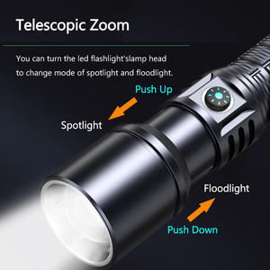 WOSEN ไฟฉายซูม LED ไฟฉายโลหะกันน้ำ USB ชาร์จใหม่ได้ระยะไกลแสงสีขาวสำหรับกรณีฉุกเฉินแบบชาร์จไฟได้ - Product Image 3