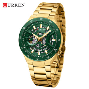 นาฬิกาข้อมือผู้ชาย CURREN 8486 ระบบออโตเมติก ดีไซน์โครงกระดูก สายสแตนเลส เรืองแสง นาฬิกาธุรกิจและกีฬา ขายส่ง - Product Image 1