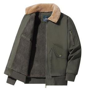 Abrigo clásico de lana gruesa para <span class=keywords><strong>hombre</strong></span>, chaqueta cortavientos de algodón cálido, <span class=keywords><strong>Parka</strong></span>, color <span class=keywords><strong>caqui</strong></span> y negro, para invierno - Product Image 6