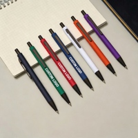 Bolígrafo Retráctil Publicitario con Revestimiento de Goma Suave Mate, 7 Colores, Logotipo Personalizado, Regalo Promocional para Ferias Comerciales