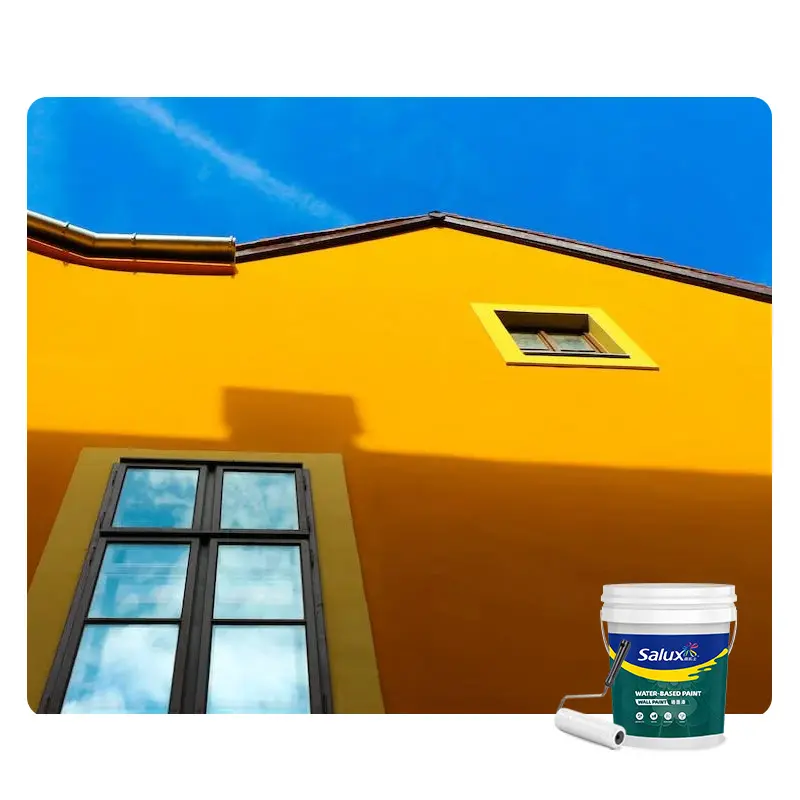 Precio bajo Pintura exterior de la casa al por mayor para el hogar 20 litros Cemento amarillo Textura exterior Pintura de látex