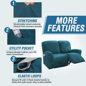 <span class=keywords><strong>Housse</strong></span> <span class=keywords><strong>extensible</strong></span> pour canapé <span class=keywords><strong>inclinable</strong></span>, en velours Spandex, protection pour meubles, <span class=keywords><strong>fauteuil</strong></span> deux places - Product Image 5