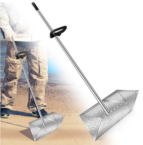 Raccoglitore di pulci della sabbia in acciaio inossidabile 304, rastrello da spiaggia, setaccio rapido per sabbia, denti smussati, cestello largo, fai da te, grado industriale, OEM/ODM - Product Image 1