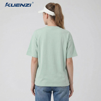 Camiseta Kuenzi Regular Personalizada con Logotipo, Cuello Redondo, Manga Corta, 100% Algodón, 310GSM, Hombros Caídos, Talla Grande para Mujer