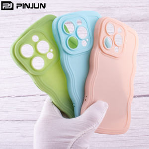 Carcasa de acrílico transparente para teléfono móvil, carcasa ondulada de Color TPU para iPhone 14, 13, 12, 11 <span class=keywords><strong>Pro</strong></span> <span class=keywords><strong>Max</strong></span>, 2023 - Product Image 3