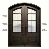 Entrée de bâtiment sur mesure de haute qualité - Porte coulissante en verre, porte extérieure en métal avec porte d'entrée en verre, design en verre
