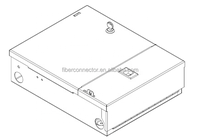 Double Door Wall Mount Fiber Optic Patch Panel Distribution Box 96 LC 4LGX Terminal Wall-Mounted Optical Equipment