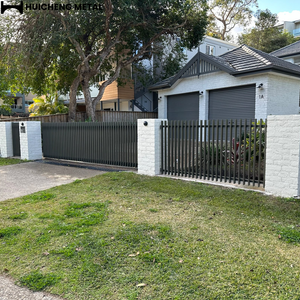 Pannelli Frangivista in Metallo Verniciato a Polvere, Recinzione con Lame Verticali 3D in Alluminio per Esterni, Kit Cancello Scorrevole - Product Image 3