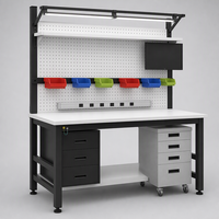 Poste de travail antistatique personnalisé pour zone de production protégée ESD, table de travail ESD avec tapis de table en caoutchouc ESD, vente en gros