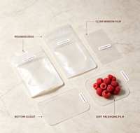 Sacs d'emballage alimentaire souples personnalisés avec logo, type Doypack, à fermeture éclair, fabricant de sacs à fond plat