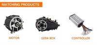 Kit de conversion de moteur sans balais à aimant permanent 24V 500W 650W pour tricycle à propulsion humaine et booster de voiture électrique, avec contrôleur et pignon