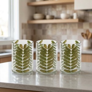Porte-bougie en verre naturel fait main avec couvercle, motif imprimé, résistant à la chaleur et durable, décoration d'intérieur, Noël, Saint-Valentin - Product Image 3