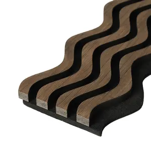 新到中密度纤维板木质隔音墙板板条木质吸音板装饰板条木质吸音板