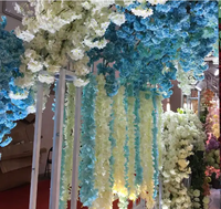 Bunga Gantung Artificial Sutra Wisteria QSLH-615 Gaya Mewah Modern untuk Dekorasi Pernikahan, Wisuda, Paskah, dan Pesta