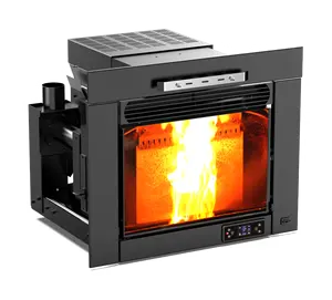 QM1002A Hot Selling Pellet Heater Indoor Fireplaces insert Steel plate Wood Pellet Stove For Sale