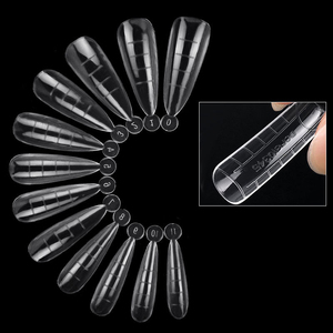 Gel <span class=keywords><strong>de</strong></span> Extensión ABS, Moldes Duales para <span class=keywords><strong>Uñas</strong></span> Acrílicas, 12 Tamaños, 120 Piezas, Puntas Largas Transparentes, Juego Completo para Manicura, Salón, DIY - Product Image 3
