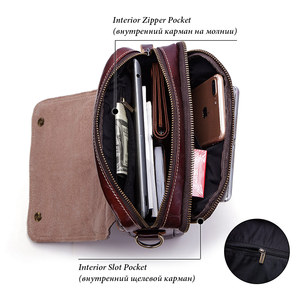 HUMERPAUL, bolso <span class=keywords><strong>de</strong></span> hombro a la moda para <span class=keywords><strong>hombre</strong></span>, bolsos <span class=keywords><strong>de</strong></span> mensajero informales <span class=keywords><strong>de</strong></span> <span class=keywords><strong>cuero</strong></span> genuino para el trabajo, Bolso con solapa para exteriores <span class=keywords><strong>de</strong></span> alta calidad para <span class=keywords><strong>hombre</strong></span> - Product Image 5