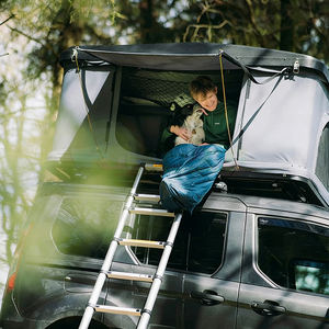 Roof Top <b>Tent</b> Aluminum Tente De Toit Shoe Bag Camping 4-Season Dachzelt Roof <b>Tent</b> Hard Shell Car Rooftop <b>Tent</b> With Ladder Car - Product Image 4