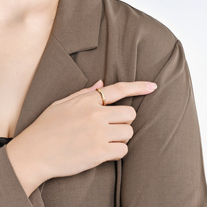 yunnique popular jewelry diamond-patterned <b>titanium</b> steel rotating <b>rings</b>, couple <b>rings</b>, index finger <b>rings</b>, pinky r - Product Image 2