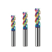 Jinchuan Haute Poli 3 Flûte 35 ° Helix Angle DLC Revêtement En Acier De Tungstène CNC Router Bit HRC65 Fraise OEM/ODM