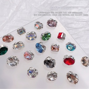 Paso Sico Embellissements pour nail art les plus vendus - Cristaux en forme d'œuf et en forme de cube de sucre, ensemble complet de strass en alliage super scintillants - Product Image 4
