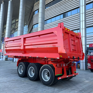 Nouvelle remorque à <span class=keywords><strong>benne</strong></span> <span class=keywords><strong>basculante</strong></span> arrière à 3 essieux de 60 tonnes de Hongsen et nouvelle semi-remorque inclinable minière - Product Image 5