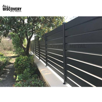 Clôture de jardin en aluminium de haute qualité avec revêtement en poudre, avec lumière LED, design moderne, clôture de jardin
