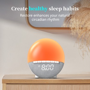 Mặt Trời Mọc ánh sáng trắng tiếng ồn thức dậy hỗ trợ giấc ngủ bầu không khí phòng ngủ BT âm nhạc thông minh ánh sáng ban đêm Đồng hồ báo thức Loa ánh sáng - Product Image 3