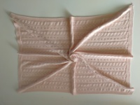 Couverture Bébé en Coton Tricoté 100% avec Motif Feuille Dentelle Creuse, Douce et Respirante, Idéale pour Nouveau-né, Couverture de Poussette, Cadeau de Naissance