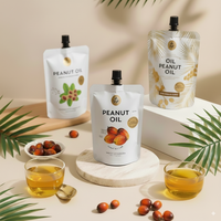 Pochettes à bec verseur personnalisées imprimées en héliogravure, biodégradables, réutilisables, anti-fuite, pour huile de tournesol et de palme, 100ml, 200ml, 500ml, pour aliments