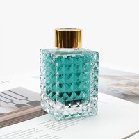 Diffuseur de parfum sans flamme à motif ananas en forme de cube d'eau de luxe 120 ml, écologique, sans parabène, fait main, longue durée